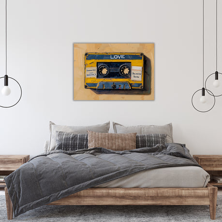 Wall Art Canvas - Popart Vintage Cassette