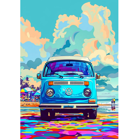 Wall Art Canvas - Popart Van Life
