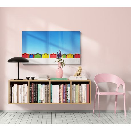 Canvas Wall Art - Muizenberg Beach Huts