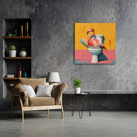 Wall Art Canvas - Popart Bird Business