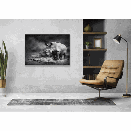 Wall Art Canvas - Rhino