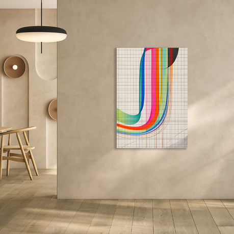 Wall Art Canvas - Abstract Waves of Colour