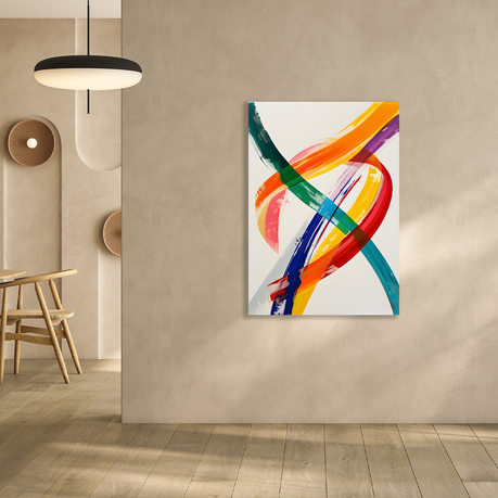 Wall Art Canvas - Abstract Criss-cross of colour