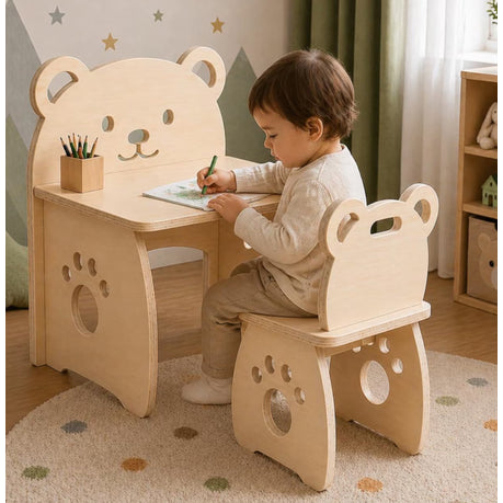 Kids Bear Design Table and Chair