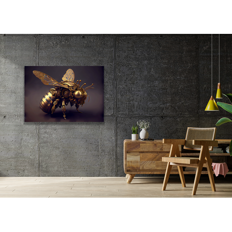 Wall Art Canvas - Steampunk Mechanical Bee