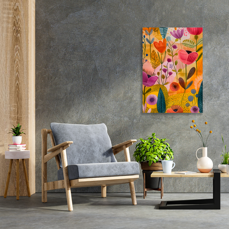 Wall Art Canvas - Abstract Flowers