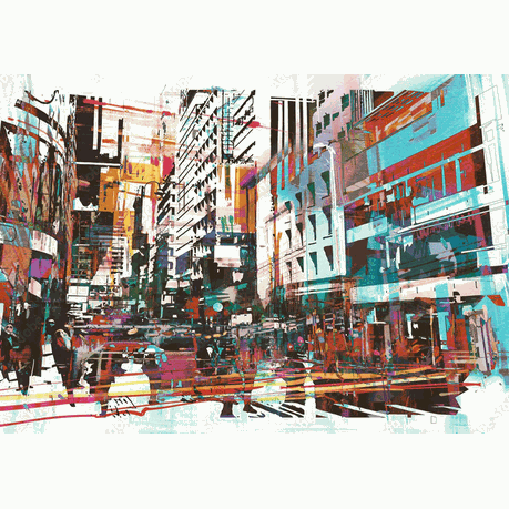 Wall Art Canvas - Abstract art of Cityscape