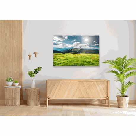 Wall Art Canvas -Grassy Mountain Valley