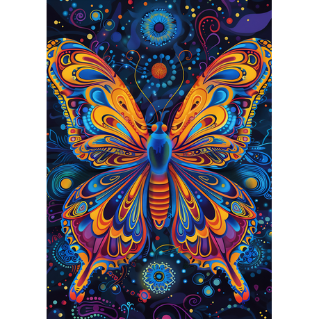 Wall Art Canvas - Groovy butterfly