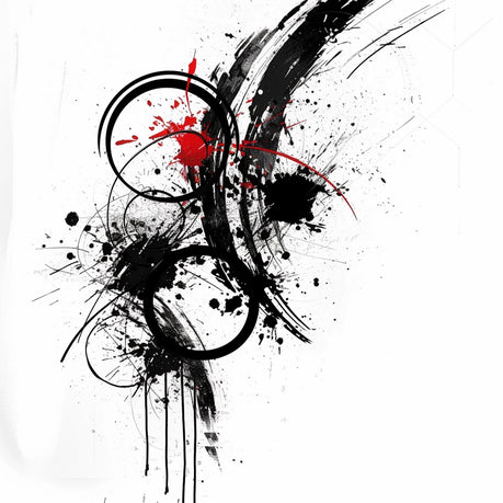 Wall Art Canvas - Abstract circles and lines