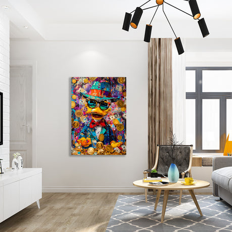 Wall Art Canvas - Duck Money
