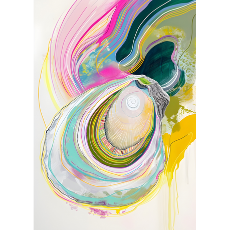 Wall Art Canvas - Abstract Circles of tree age vertical