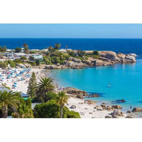 Canvas wall art - Beautiful day in Clifton beach in Cape town, South Africa