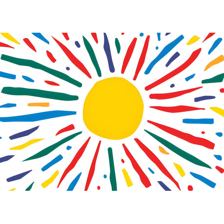 Wall Art Canvas - Abstract Sun Multi Coloured
