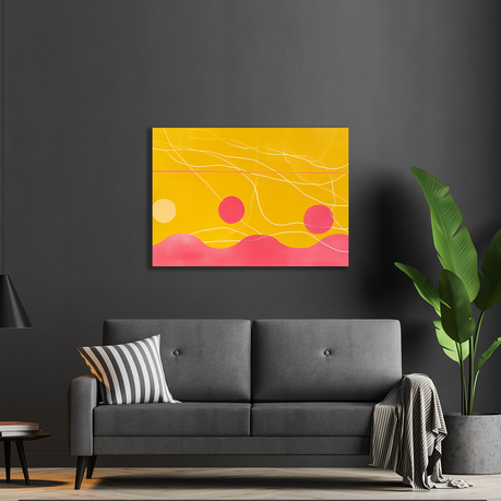 Wall Art Canvas - Abstract Landscape Rolling Hills