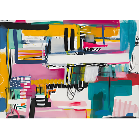 Wall Art Canvas - Abstract Room Blue