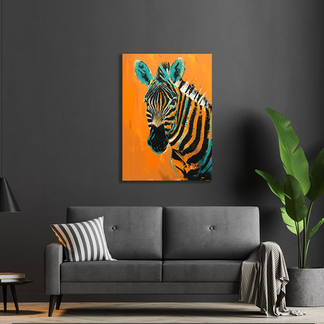 Wall Art Canvas - Orange stripes