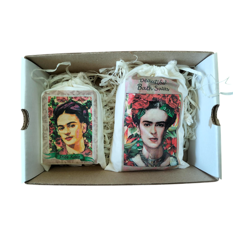 Frida Kahlo Bath Salt and Soap Set - Vanilla