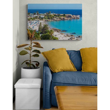 Canvas wall art - Beautiful day in Clifton beach in Cape town, South Africa