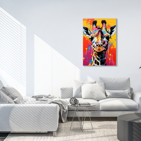 Wall Art Canvas - Popart Giraffe