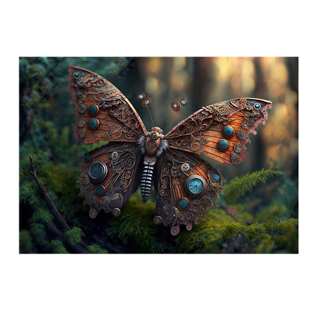 Wall Art Canvas - Steampunk Butterfly