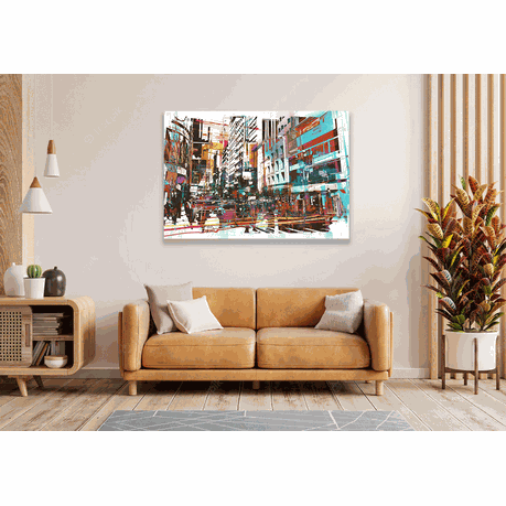 Wall Art Canvas - Abstract art of Cityscape
