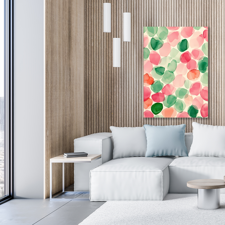 Wall Art Canvas - Abstract Leaves Vertical