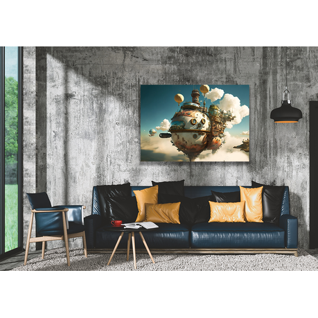 Wall Art Canvas - Steampunk Style Airship