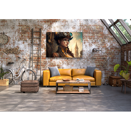 Wall Art Canvas - Steampunk Woman Portrait