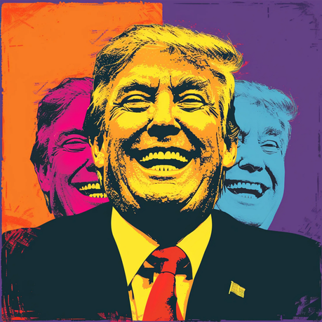 Wall Art Canvas - Popart President