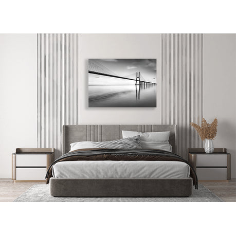 Wall Art Canvas - Black and White Bridge