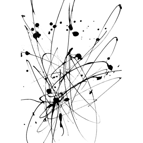 Wall Art Canvas - Abstract Black on White