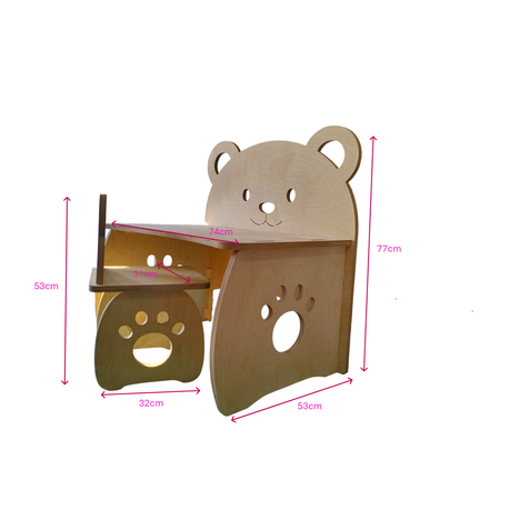 Kids Bear Design Table and Chair