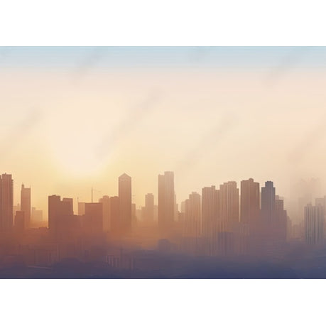 Wall Art Canvas - AI Illustration of Misty Cityscape
