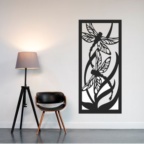 Aluminium Decorative Screen - Dragonflies 145cm x 64.3cm