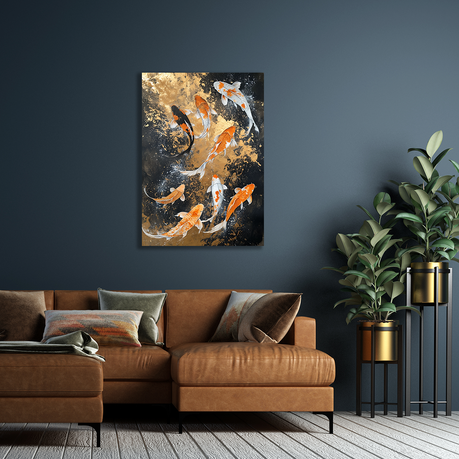 Wall Art Canvas - Golden Koi