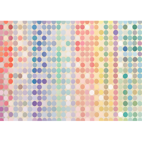 Wall Art Canvas - Abstract Pastel Round Colours