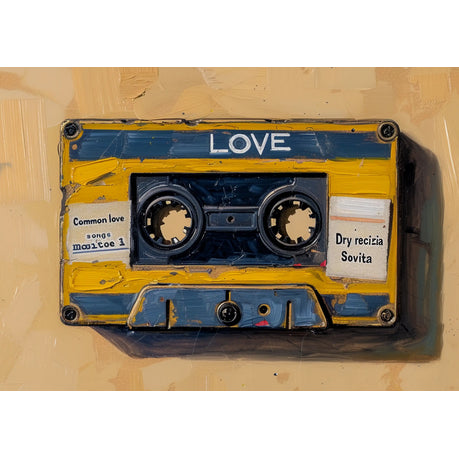 Wall Art Canvas - Popart Vintage Cassette