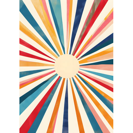 Wall Art Canvas - Abstract Infinity Sun White