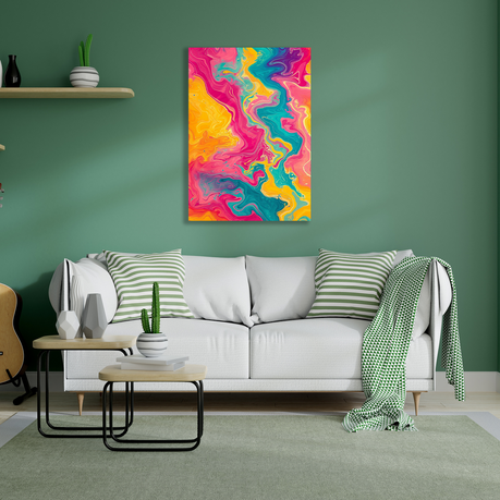 Wall Art Canvas - Colour Swirls
