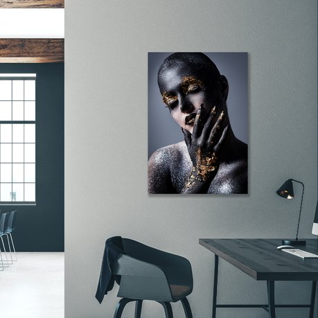 Wall Art Canvas - Gold and Black