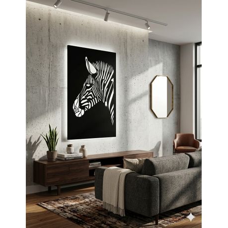 Aluminium Decorative Screen - Zebra Side View