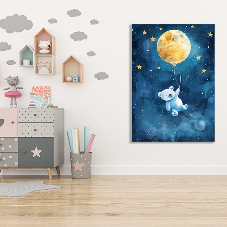 Wall Art Canvas - Sleepy dreams Teddy