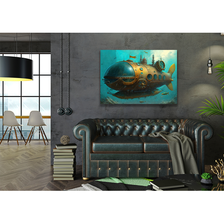 Wall Art Canvas - Steampunk Submarine
