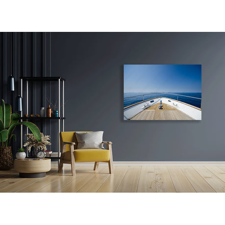 Wall Art Canvas - Wide angle shot of front of yacht