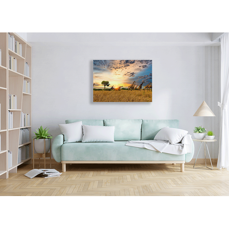 Wall Art Canvas - Giraffe Herd