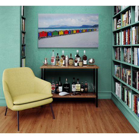 Canvas Wall Art - Muizenberg South Africa Rainbow