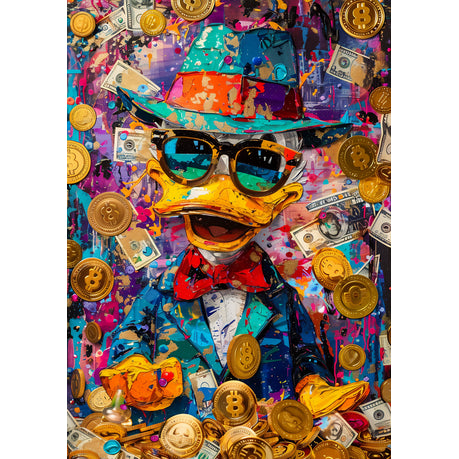 Wall Art Canvas - Duck Money