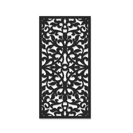 Aluminum Decorative Screen - Geometric Vines 145 x 63 cm