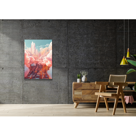 Wall Art Canvas - Fantasy Destination AI Birds Eye View